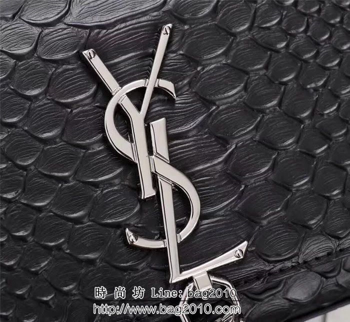 YSL聖羅蘭 原單貨 蟒蛇紋牛皮 鏈條流蘇單肩小包 311223-1 YAS1401